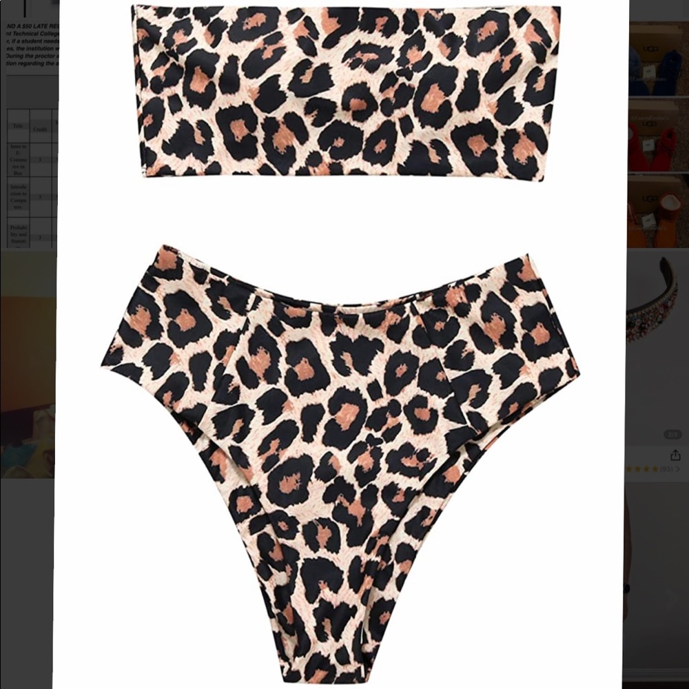 Bandeau Bikini Swimsuit  🐆